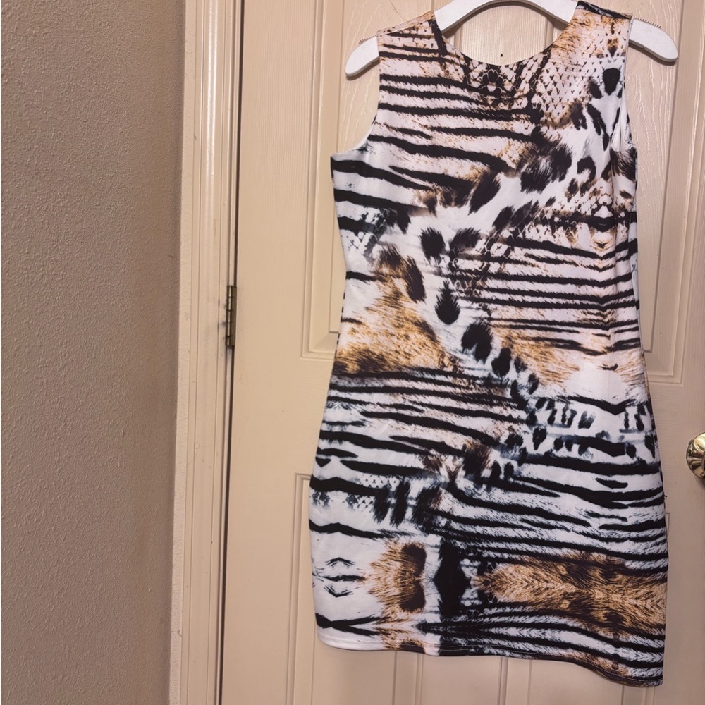 Animal Print Sleeveless Dress